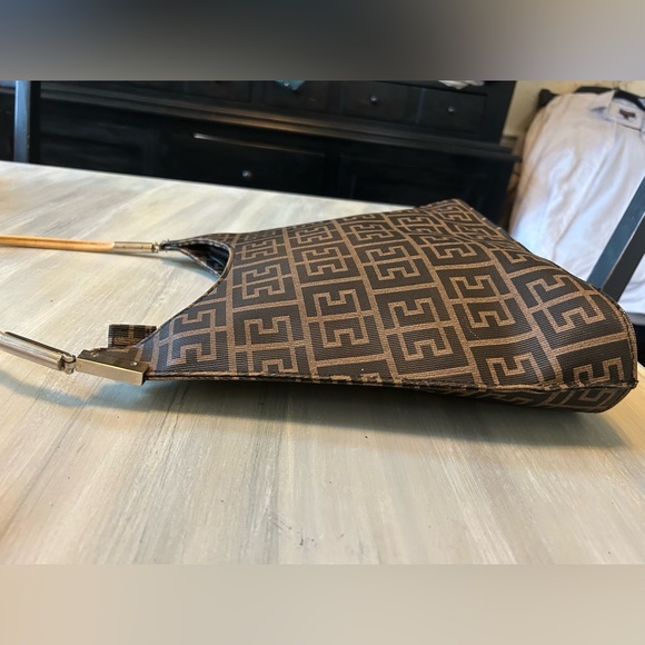 Designer Vintage Shoulder Bag Vachetta Leather & Coated Canvas - Picture 12 of 16